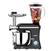 AGARO Regency Stand Mixer 1400W with Meat Grinder, 6L SS Bowl & 1.5L Jar (Black)