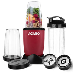 AGARO Regal 3 Jar Personal Blender | 400W Mixer Grinder | Smoothie & Juice Maker
