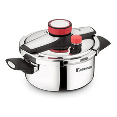 Bergner Capri 3L Triply Stainless Steel Pressure Cooker with Safety Lock System