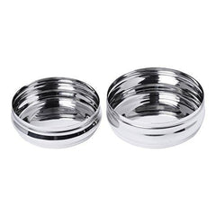 Embassy Bulging Puri Box/Container - Set of 2 (Size 3 & 4, 600 & 800 ml), Stainless Steel
