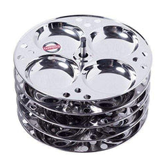 Embassy Deluxe Idli Stand, 5 Plates - 20 Idlis (Stainless Steel)