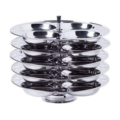 Embassy Deluxe Idli Stand, 5 Plates - 20 Idlis (Stainless Steel)