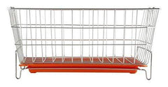 Embassy Dish Draining Basket/Kuda with Drip Tray, Rectangle, 53x42x25 cms (LxBxH), Size - Small