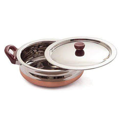 Embassy Stainless Steel Copper Bottom Urli with Lid, Size 5 - 3750 ml