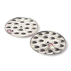 Embassy Stainless Steel Mini Idli Plate, 2-Pieces, 18 Idlis / Plate
