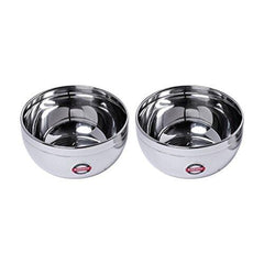 Embassy Stainless Steel Storage Bowl, Pack of 2, Size 2-500 ml