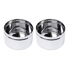 Embassy Tip-top Dabbi/Container - Pack of 2 (Size 5, 210 ml each), Stainless Steel