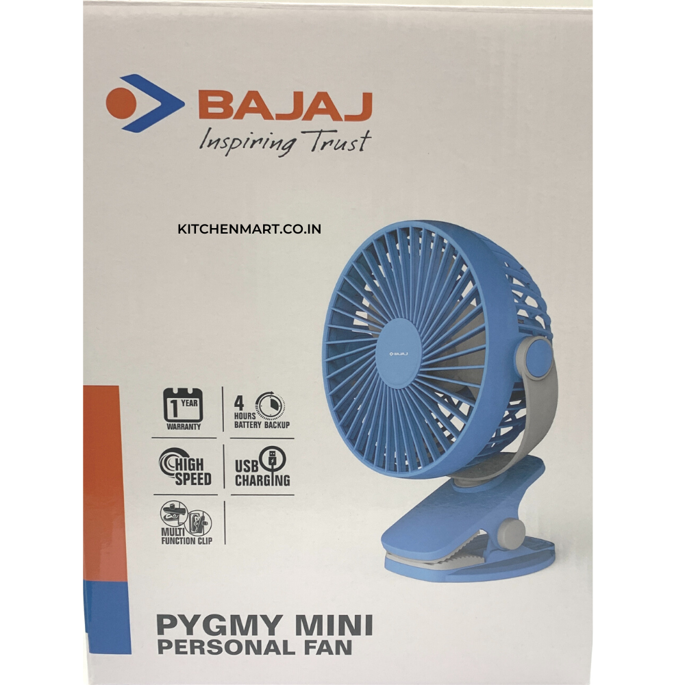 Bajaj Rechargeable Pygmy Mini Personal Fan 110mm