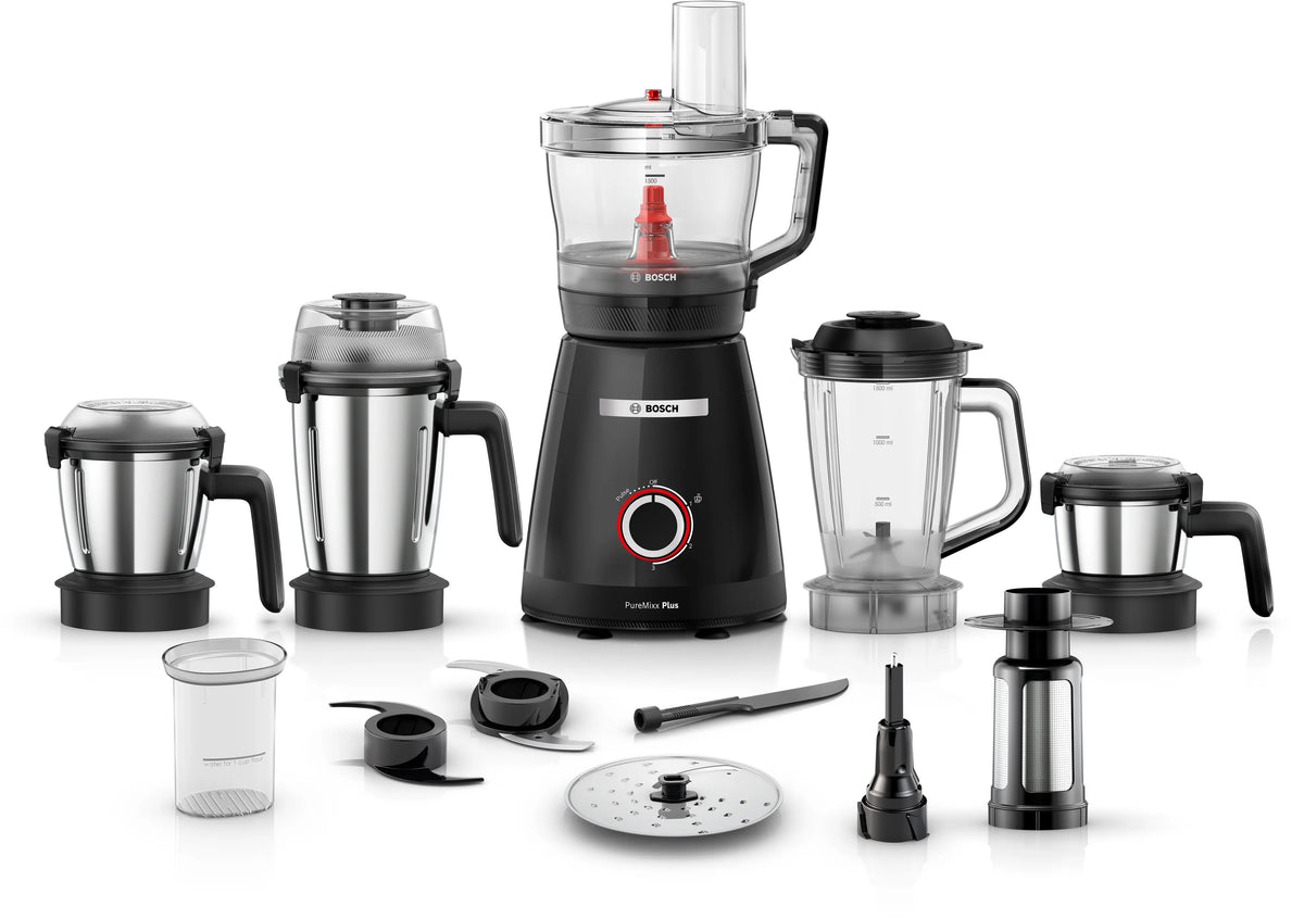 Bosch PureMixx Plus Serie 8 800W Mixer Grinder Food Processor Black