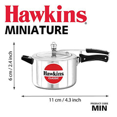 Hawkins Miniature Toy Cooker - Kids Edition Aluminum Replica (Silver, 6cm x 10cm, Non-Working Model)