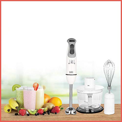 BLACK+DECKER BXBL6002IN Hand Blender with Chopper, Whisk, Cup and Wall Rack 600W