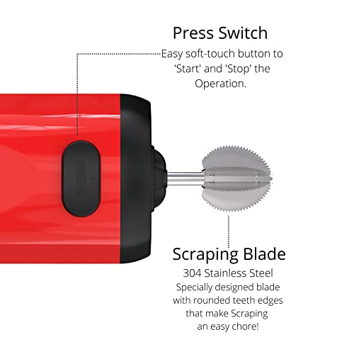 Brewine Coconut Scraper & Citrus Press, 200 watts, Red