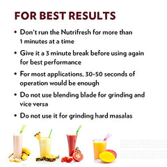 Borosil NutriFresh PB31 Portable Mini-Blender & Grinder, 400 Watts