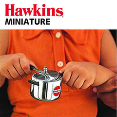 Hawkins Miniature Toy Cooker - Kids Edition Aluminum Replica (Silver, 6cm x 10cm, Non-Working Model)