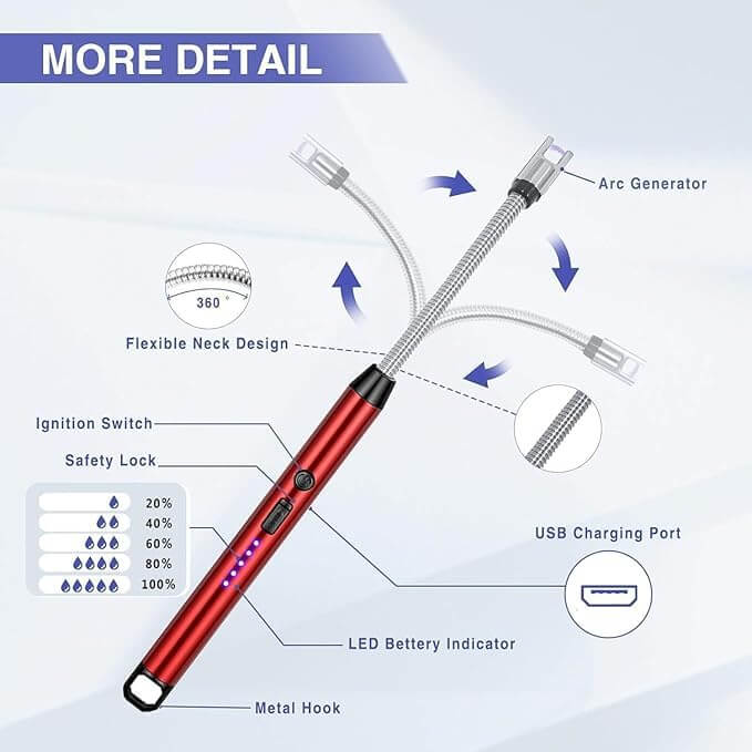 Arc Lighter Electric Rechargeable Gas Lighter - USB (100pcs B2B)