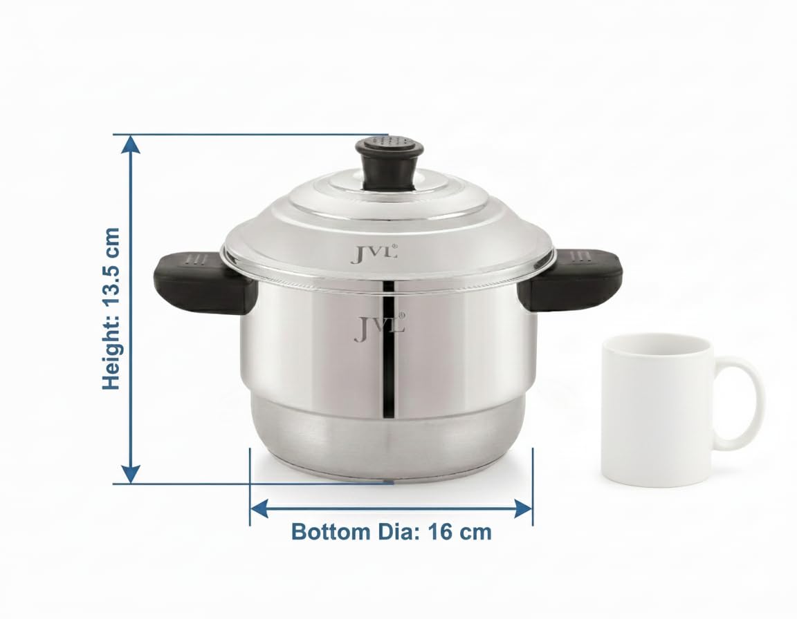 JVL Sambar Idly Maker Triply Base 4 Plates Mini idly Maker
