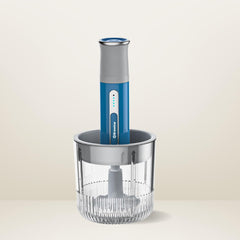 Brewine USB Rechargeable Cordless Vegetable Chopper 400ml Glass Bowl | Mini Food Processor with Garlic Peeler | 3 Bowls Included