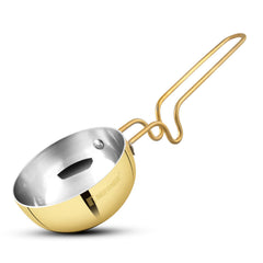 BERGNER Peetlam 12cm Brass Tadka Pan | Tin Coated Traditional Tempering Pan for Indian Cooking