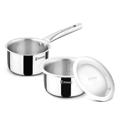 Bergner Tripro Triply Stainless Steel 3-Piece Cookware Set with Tope & Teapan for Induction