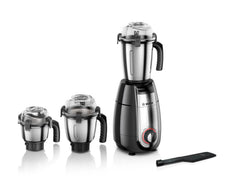 Bosch TrueMixx Pro MGM8836MIN 1000 Watt 3 Jar 100% Copper Ball Bearing Motor with 5 years Warranty Mixer Grinder, (Black) Plastic