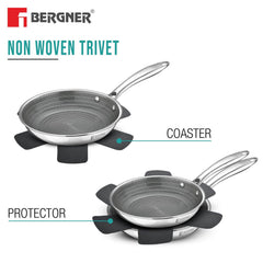 BERGNER Hi-Tech Giro Triply Ceramic Coated Roti Tawa with Stay Cool Handle, Induction Compatible