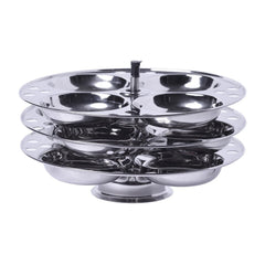 Embassy Deluxe Idli Stand, 3 Plates – 12 Idlis (Stainless Steel)