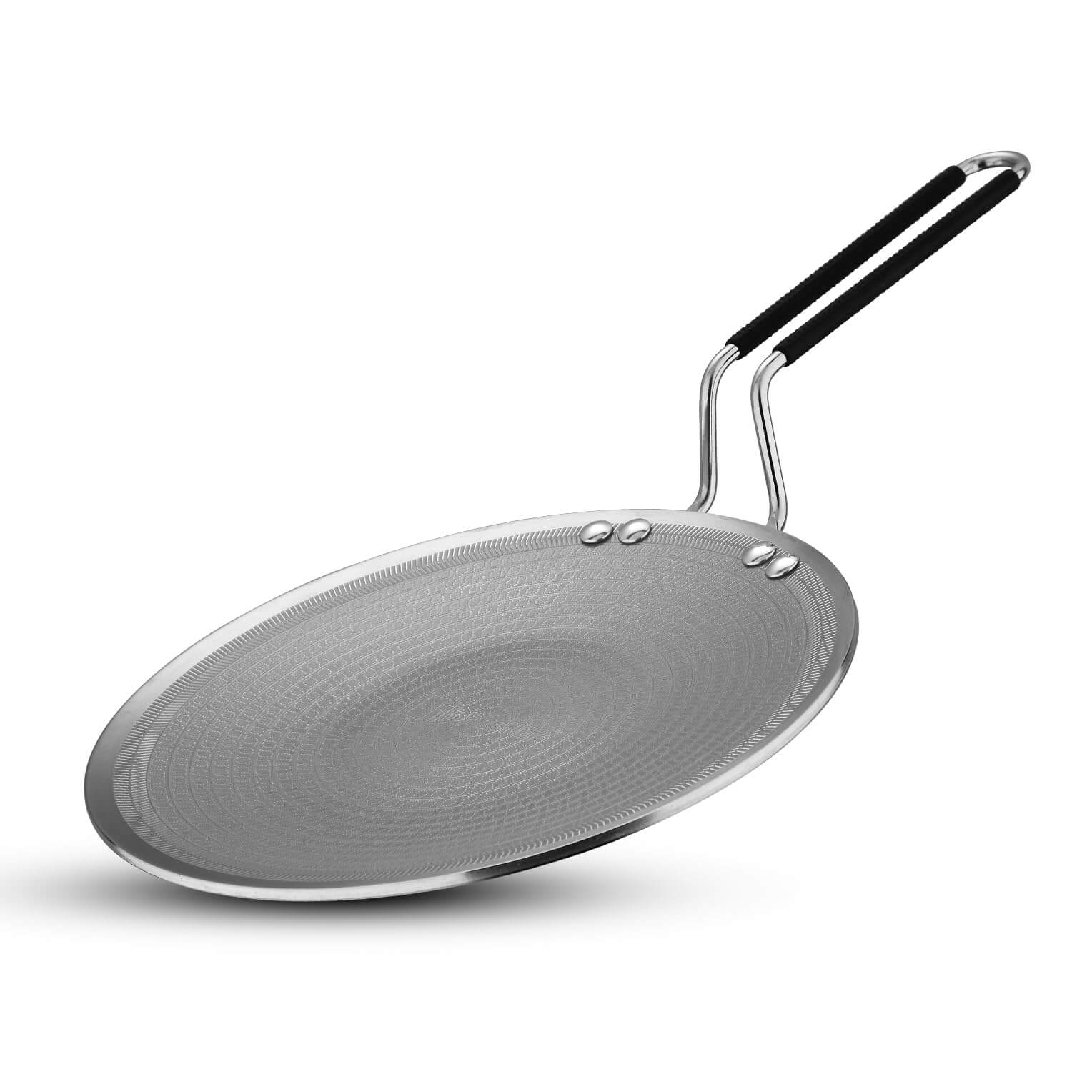 BERGNER Hi-Tech Giro Triply Ceramic Coated Roti Tawa with Stay Cool Handle, Induction Compatible