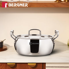 Bergner TriPro Triply Casserole Set 16cm, 18cm and 20cms (BGIN-6612)