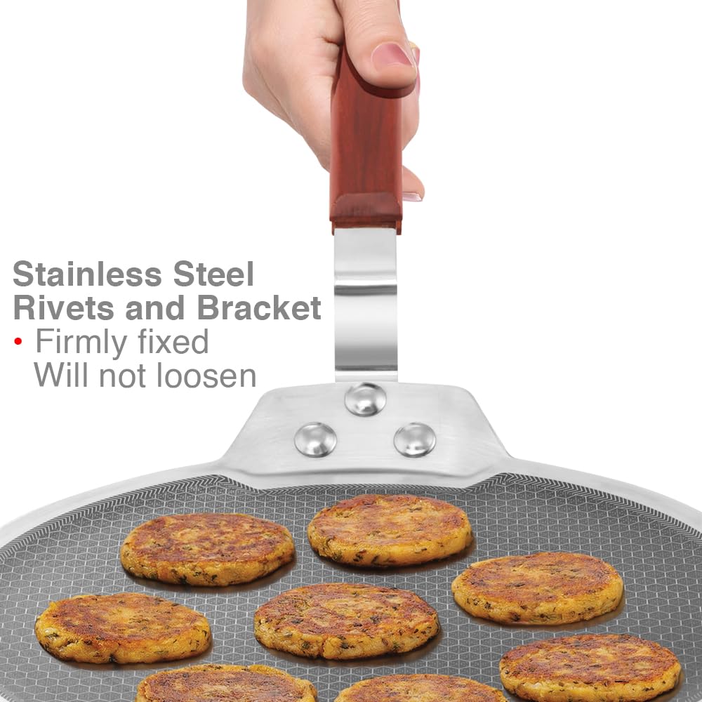 Hawkins 30cm Triply Nonstick Dosa Tava with Rosewood Handle - NSDT30 Induction Compatible