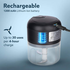 AGARO Elite Rechargeable Mini Electric Chopper | 250ml BPA-Free Food-Grade Bowl | Stainless Steel Blades