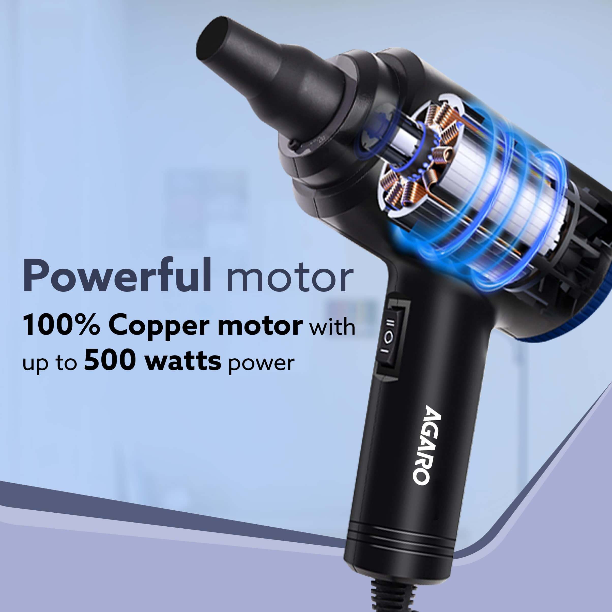 AGARO Compressed Air Duster AD1719 | 48000 RPM | Variable Speed Copper Motor | Electronics & Inflatables Blower