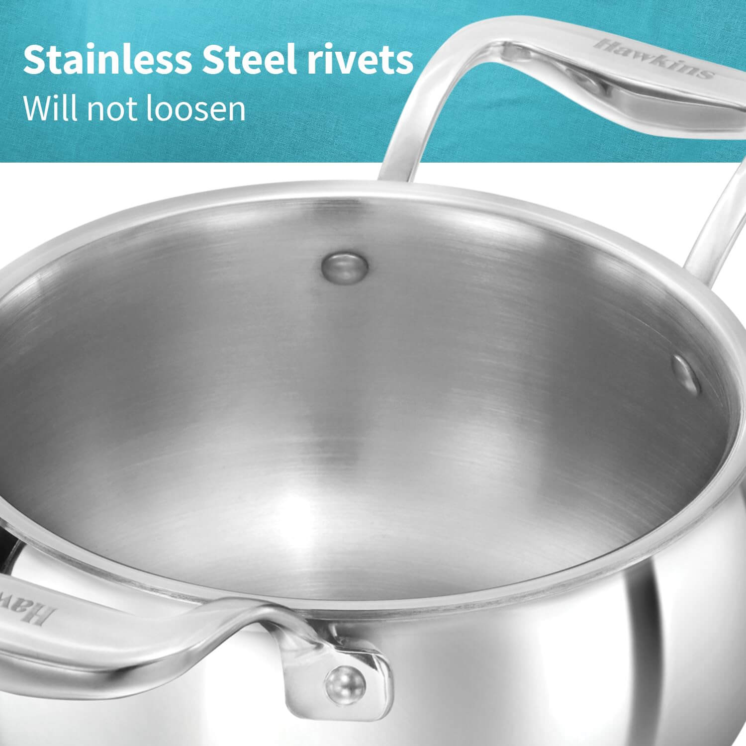 Hawkins Pro 2L Triply Stainless Steel Handi with Lid - Cooking & Serving Pan (PSH20S)