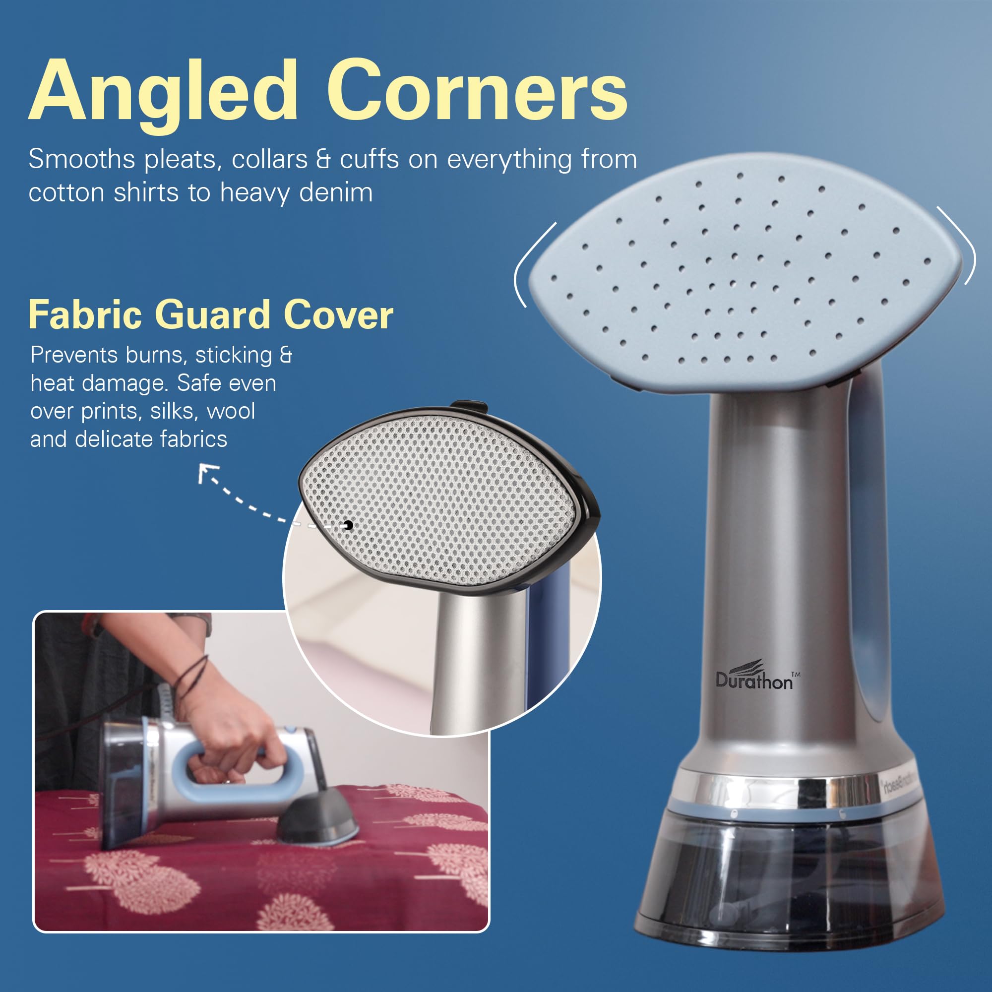 Hamilton Beach Durathon 3-in-1 Garment Steamer with 10-Year Soleplate Warranty