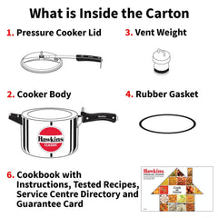 Hawkins Classic 8L Aluminium Inner Lid Pressure Cooker, Silver (CL8W)