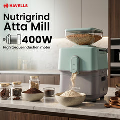 Havells Nutrigrind Atta Mill 400W Stone Grain Mill | 1400 RPM Dry Grinding | Flour, Spice & Grain Grinder