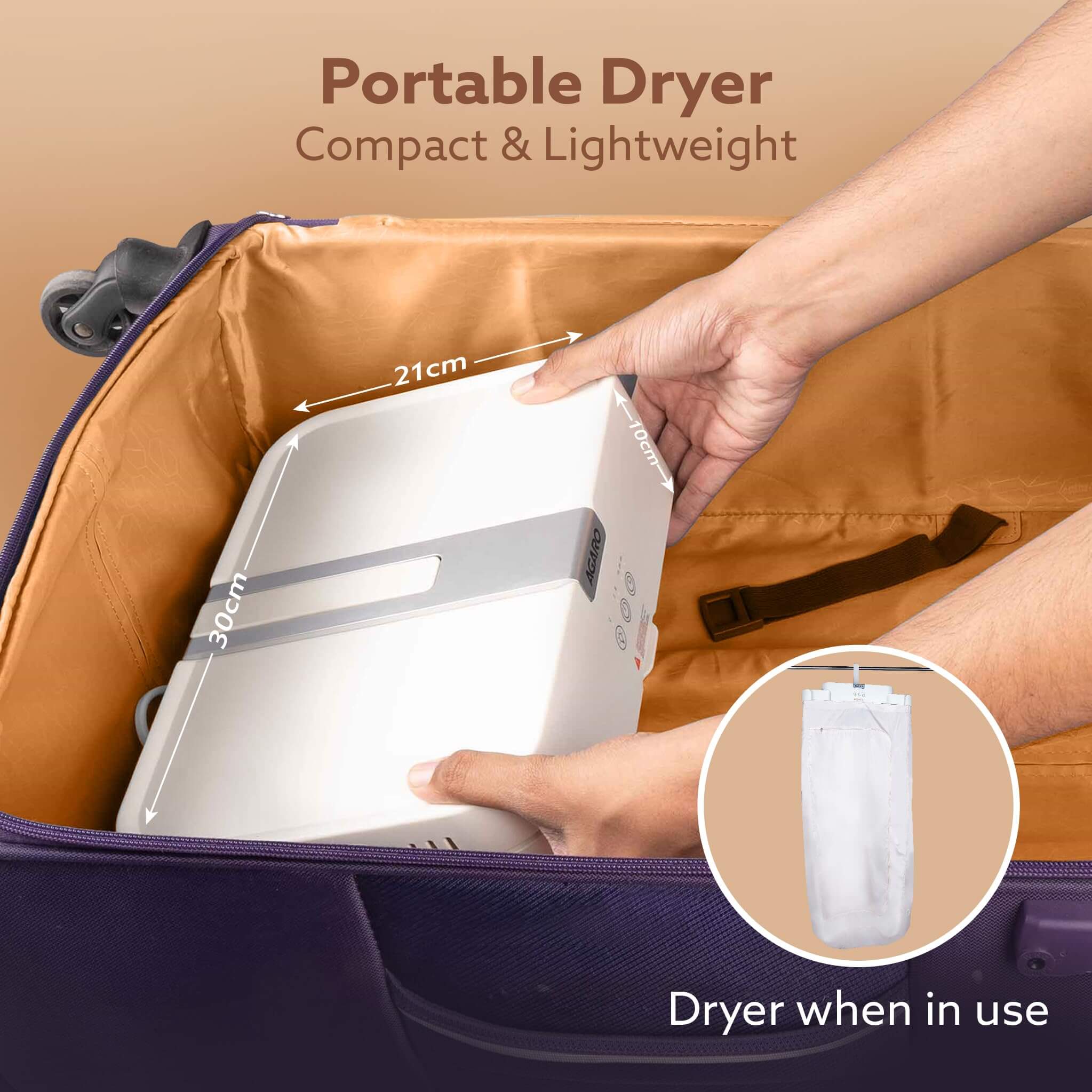 AGARO Regal 103L Portable Clothes Dryer Machine - 9 Piece Capacity Electric Warmer