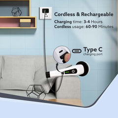 AGARO Royal Electric Spin Scrubber, 400RPM, 8 Brush Heads, 90-Min Battery Life, Adjustable Speeds & Sizes