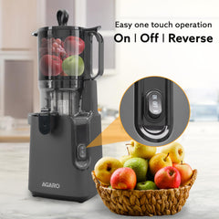 AGARO Regal Cold Press Slow Juicer 250W with Wide 5.8" Chute | 65 RPM
