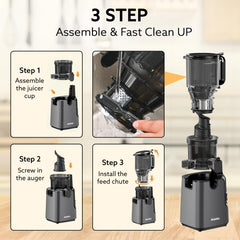 AGARO Regal Cold Press Slow Juicer 250W with Wide 5.8" Chute | 65 RPM