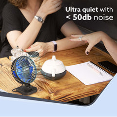 AGARO Breeze 4-Inch USB Desktop Fan with 3 Speed Settings & 40° Tilt Adjustment (Black)