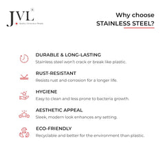 JVL Classic Tin Stainless Steel Storage Container with See-Through Lid