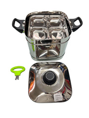 JVL Square Idly Maker (5 Plates) - Induction Compatible