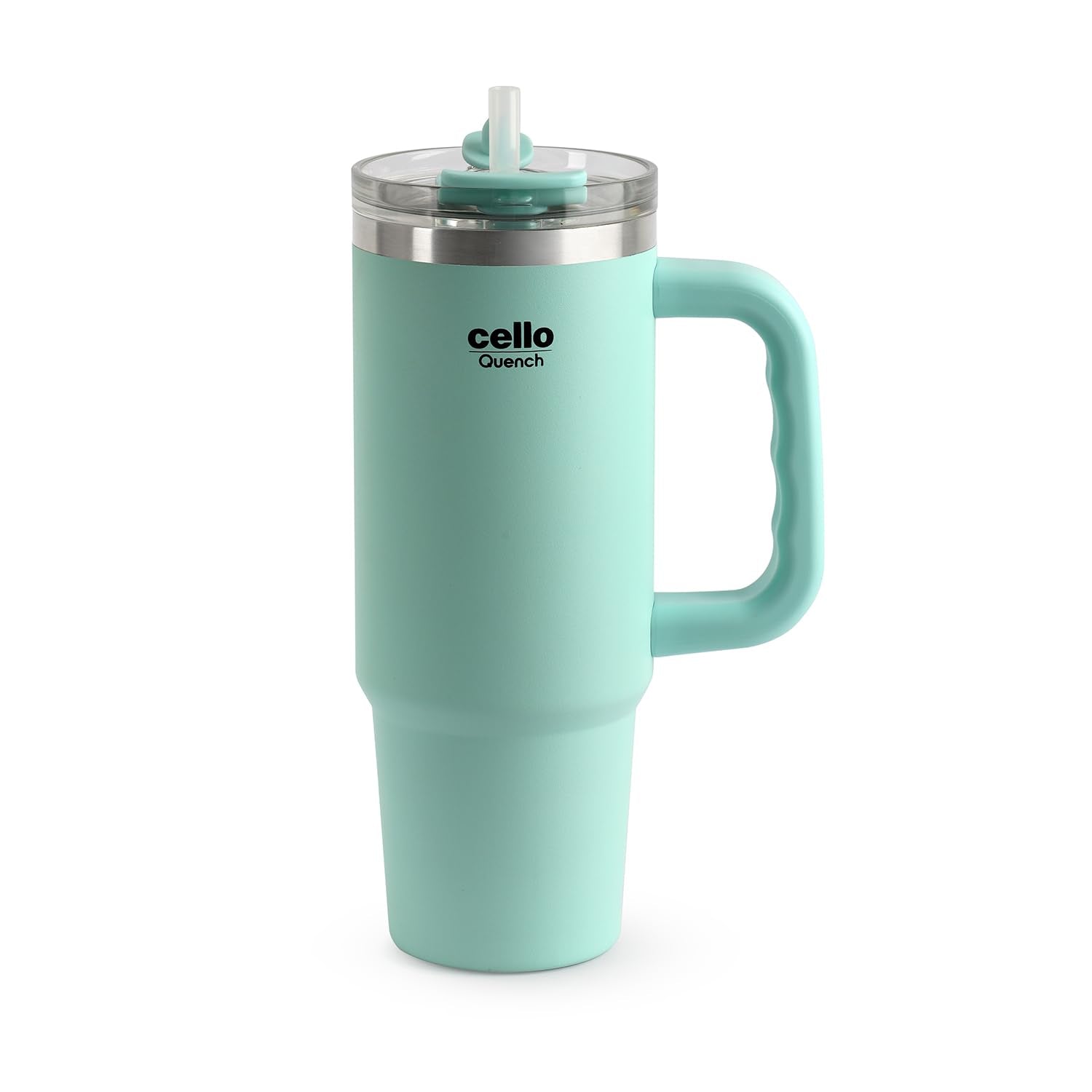 Cello Quench Insulated Stainless Steel Tumbler 550ml with Straw & Handle