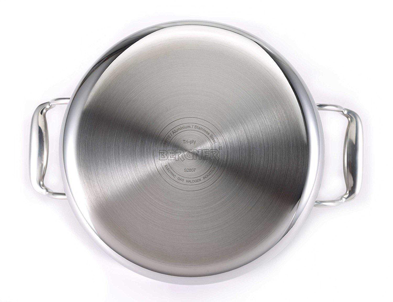Bergner Argent Triply Stainless Steel Casserole with Lid