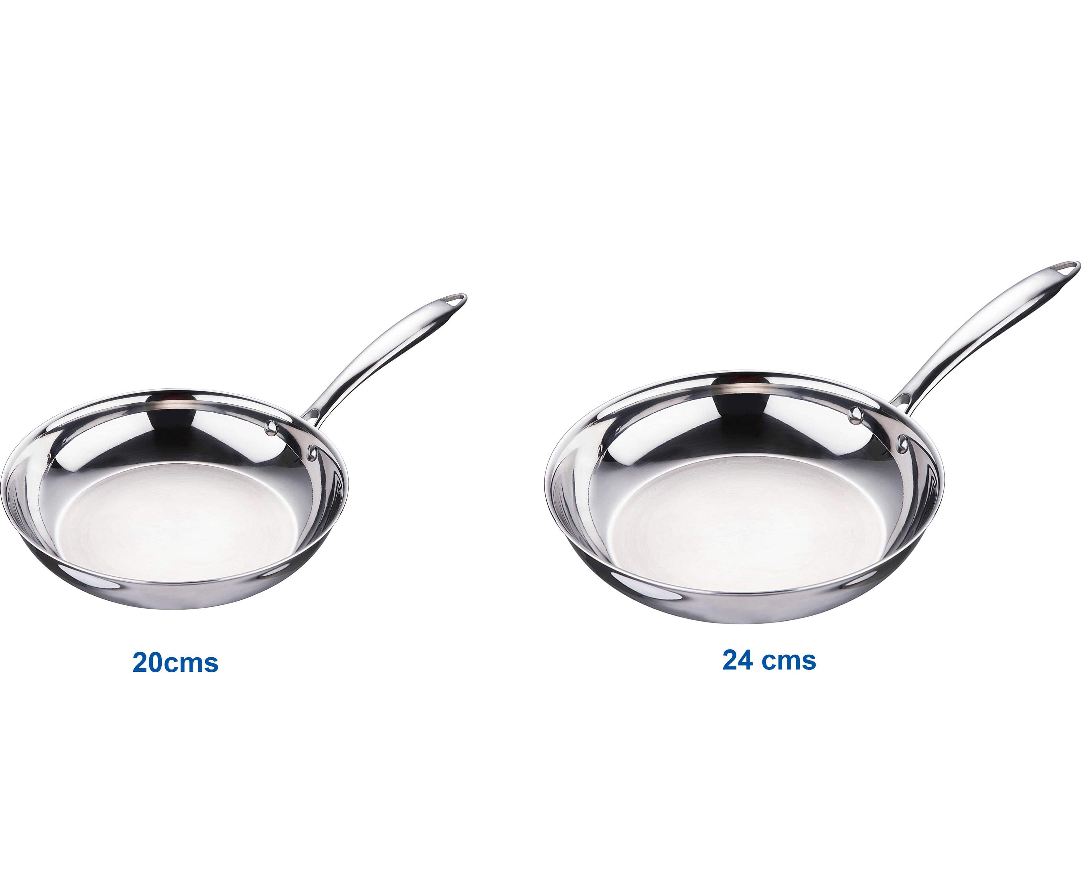 Bergner Argent Triply Stainless Steel Frypan