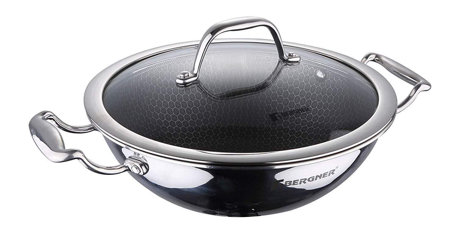 Bergner Hitech Prism Triply Stainless Steel Non Stick Kadai