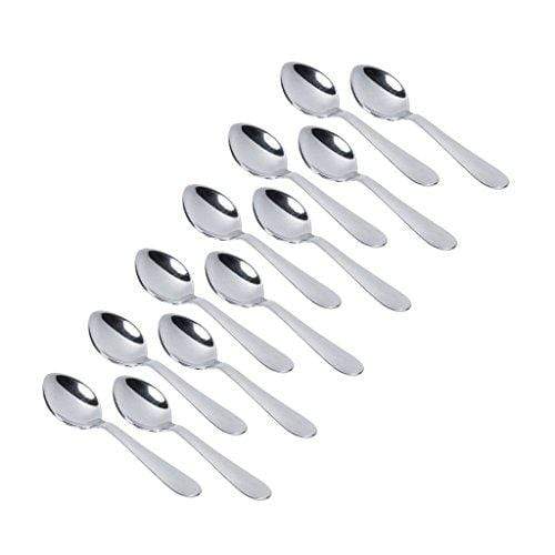 Classic by Embassy Coffee Spoon, Pack of 12, Stainless Steel, 11.4 cm (Ajanta, 14 Gauge)