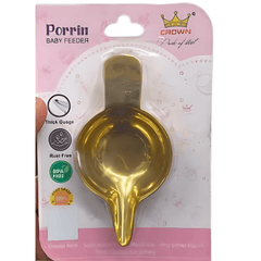 Fawn Brass Porringer Baby Feeder - Thick Gauge, Food Grade, BPA-Free