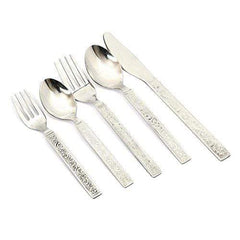 Embassy (Classic by Embassy) 30-Pieces Cutlery Set - 6 Tea Spoons, 6 Tea Forks, 6 Baby Spoons, 6 Baby Forks & 6 Dessert Knives (Hi-Trend, 17 Gauge, Stainless Steel)