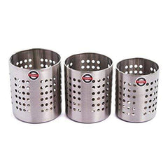Embassy Cutlery/Stationary/Toiletry Holder, Set of 3 - Sizes 4-6 (Matt Finish, Stainless Steel)